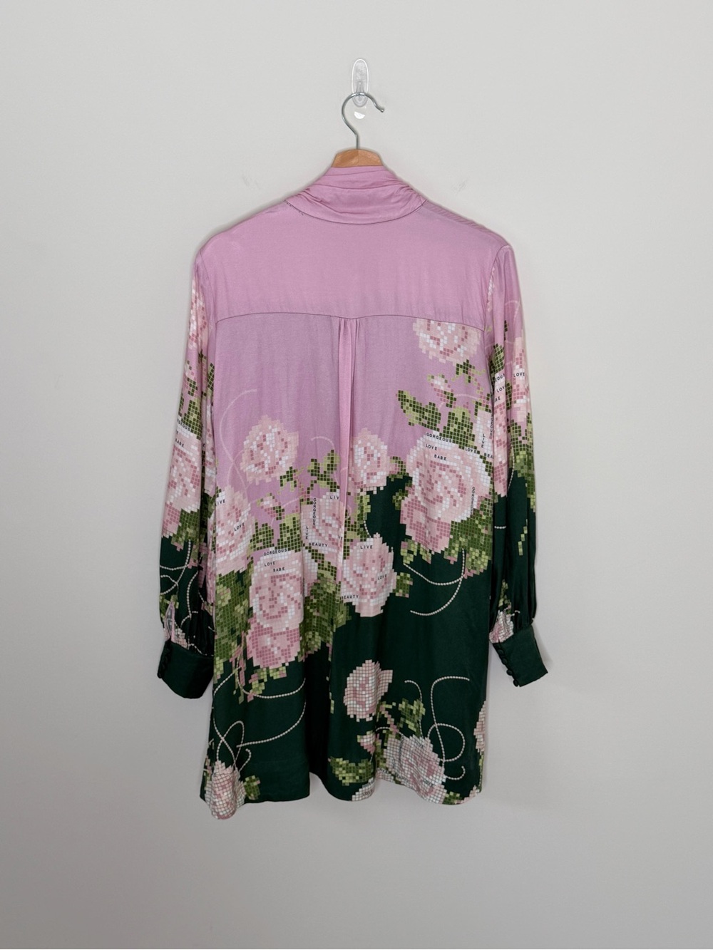 Anthropologie Pink and Green Floral Mini Dress - Picture 8 of 15